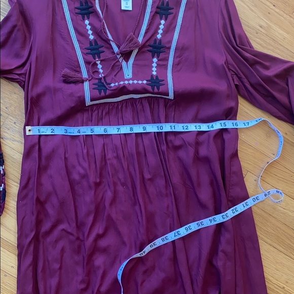 Burgundy Tunic Dress - Picture 3 of 6